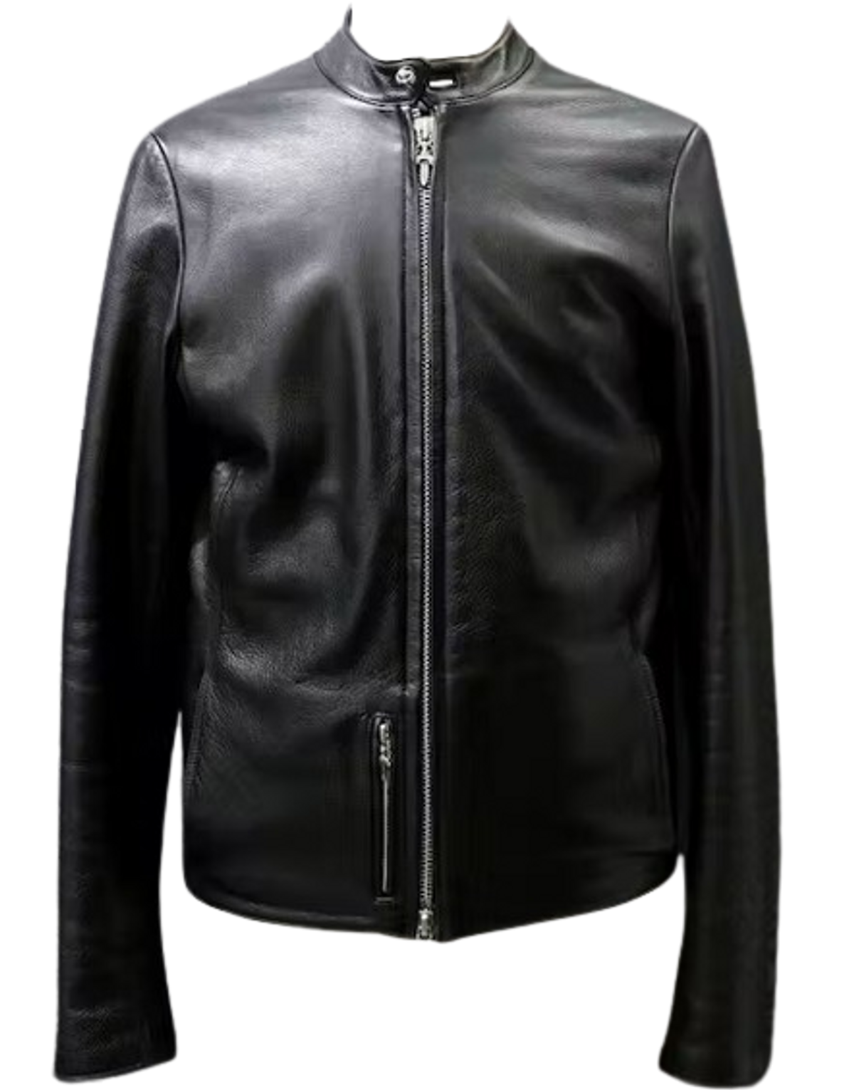 Chrome Hearts Straight Single Zipper Leather Jacket WHAT’S ON THE STAR?