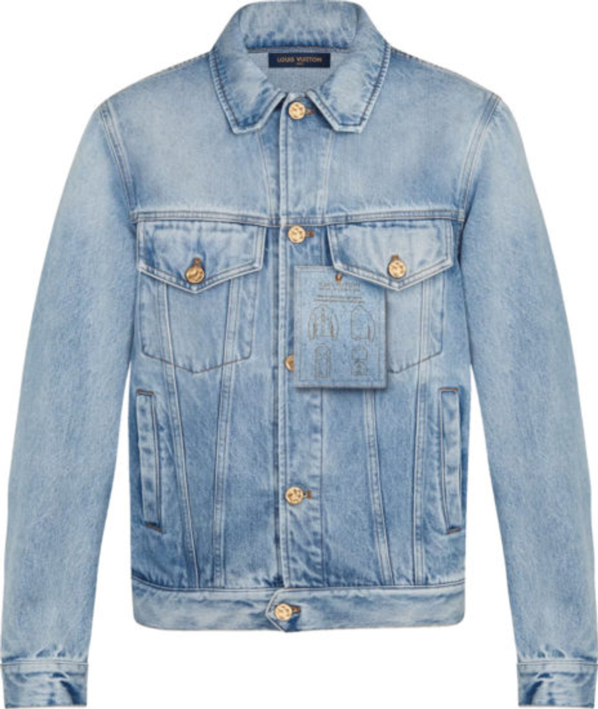Louis Vuitton Light Wash Blue Staples Edition Denim Jacket