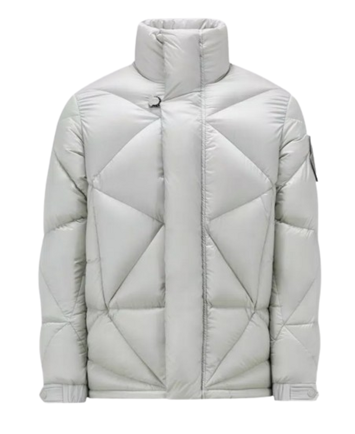 Moncler × Pharrell Williams Light Grey Oak Short Down Jacket