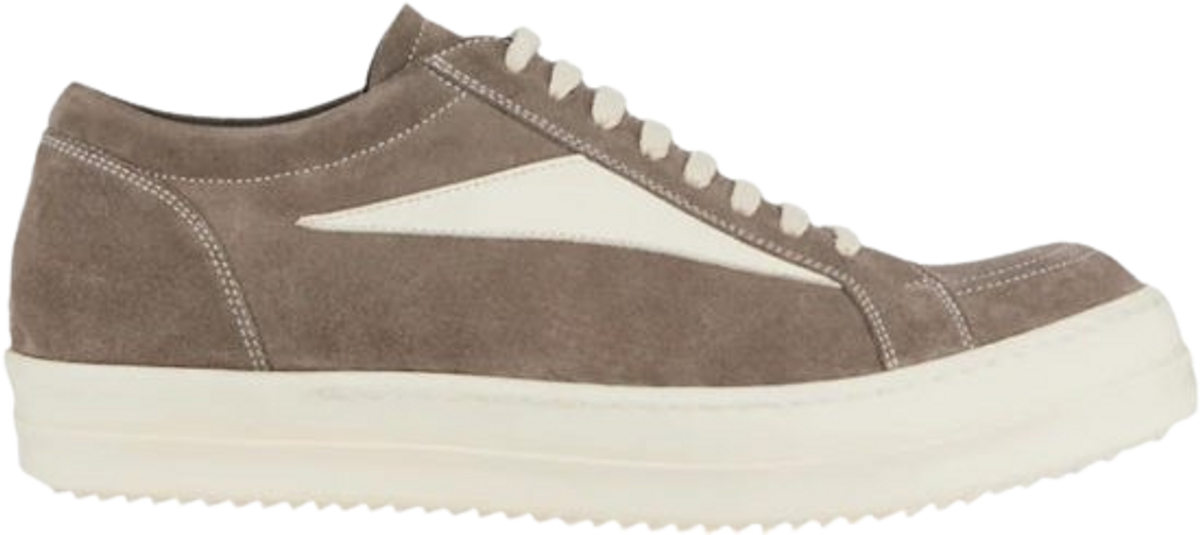 Rick Owens Dust Grey Suede Vintage Sneakers