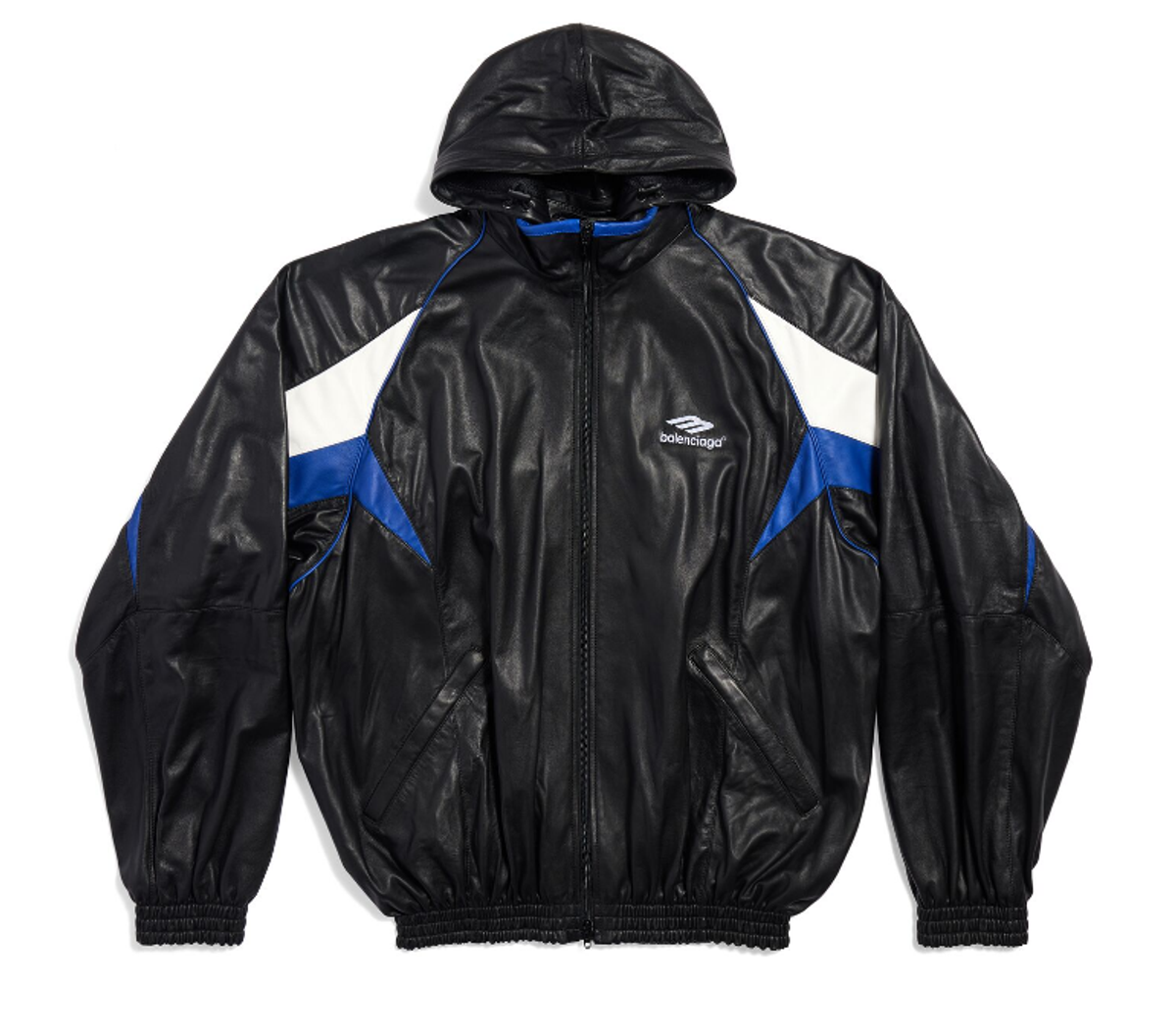 Balenciaga Black And Blue 3B Sports Icon Tracksuit Jacket
