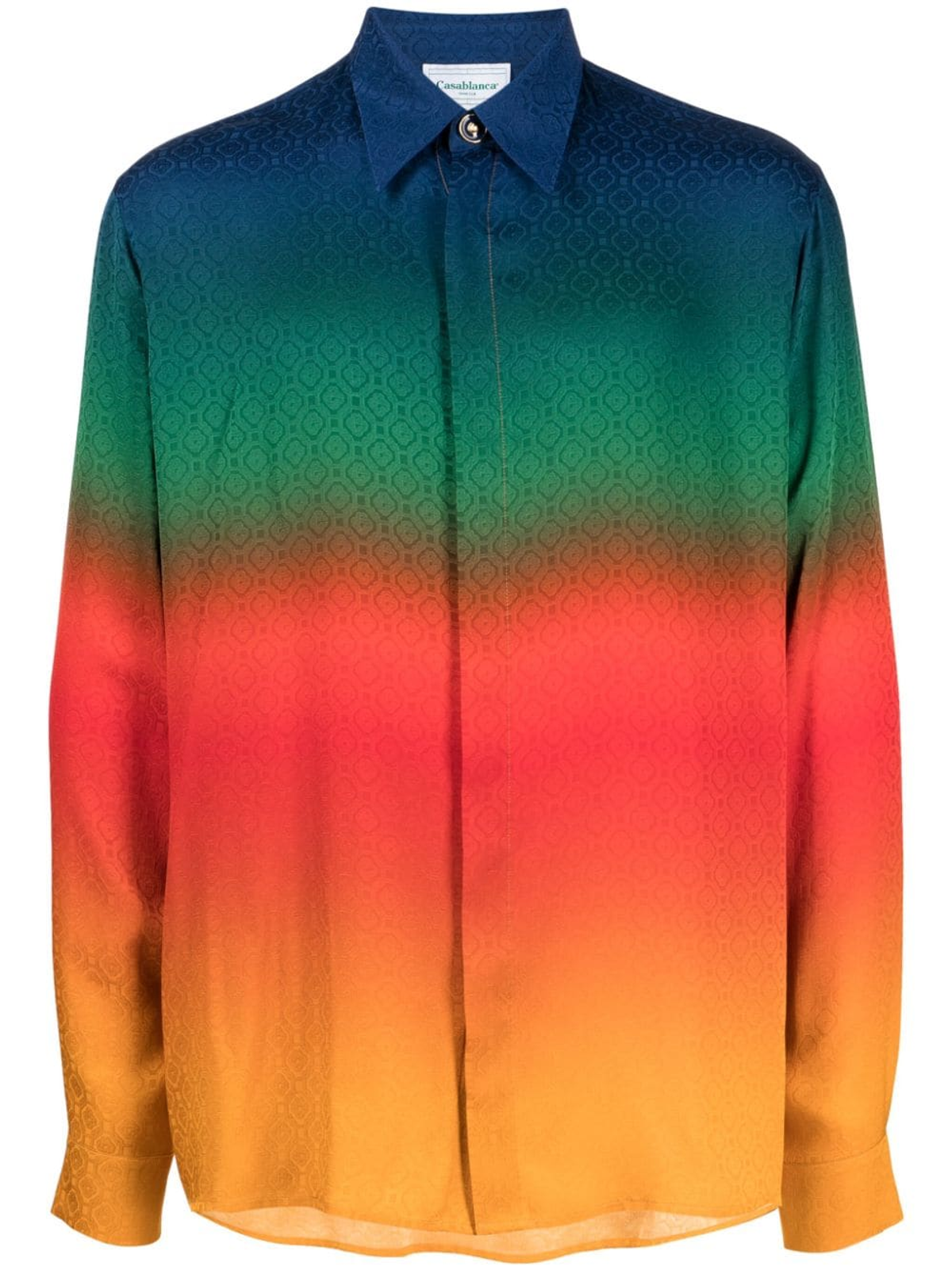 Casablanca Peace Gradient Silk Shirt