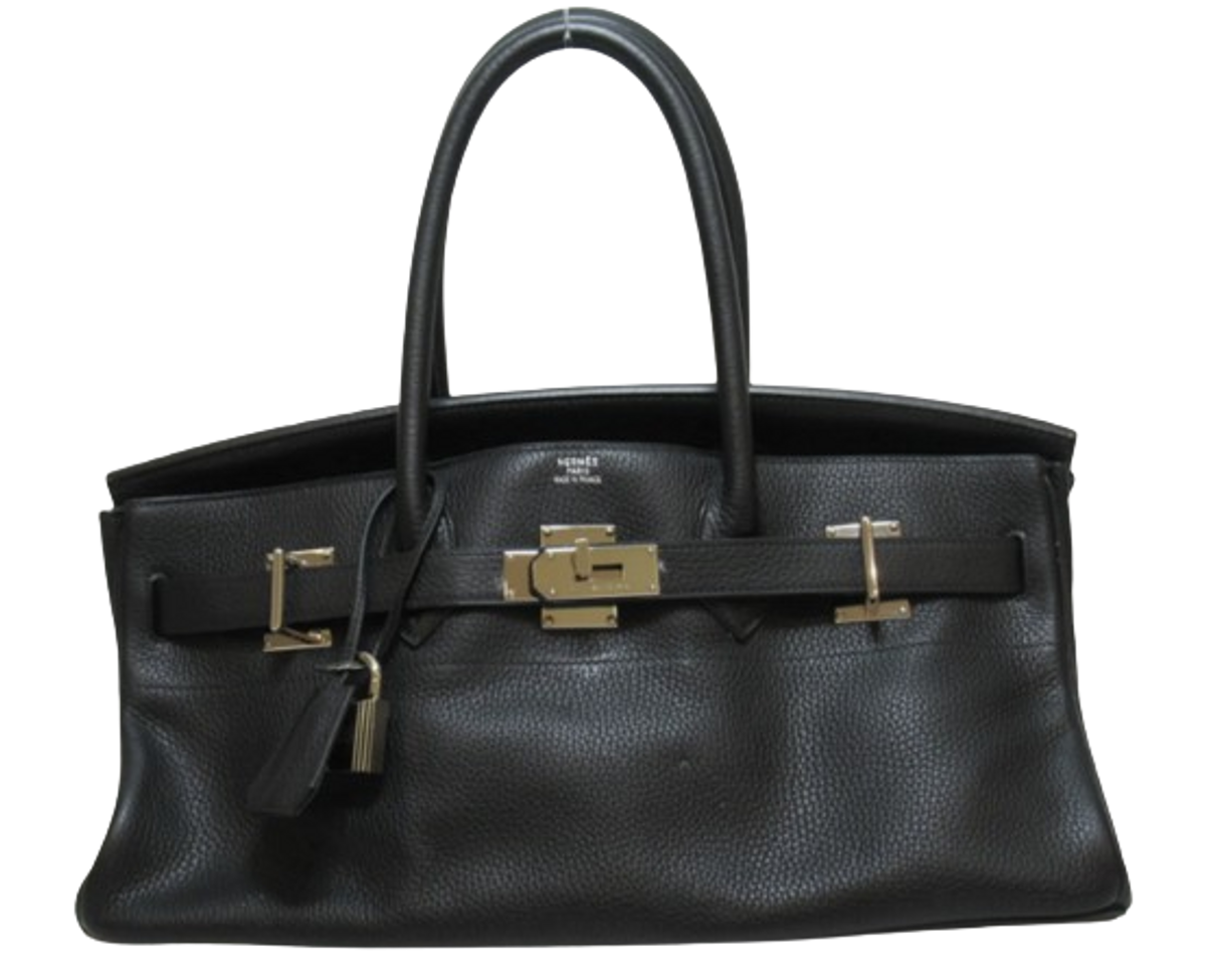 Hermes Noir Black Shoulder Birkin Handbag