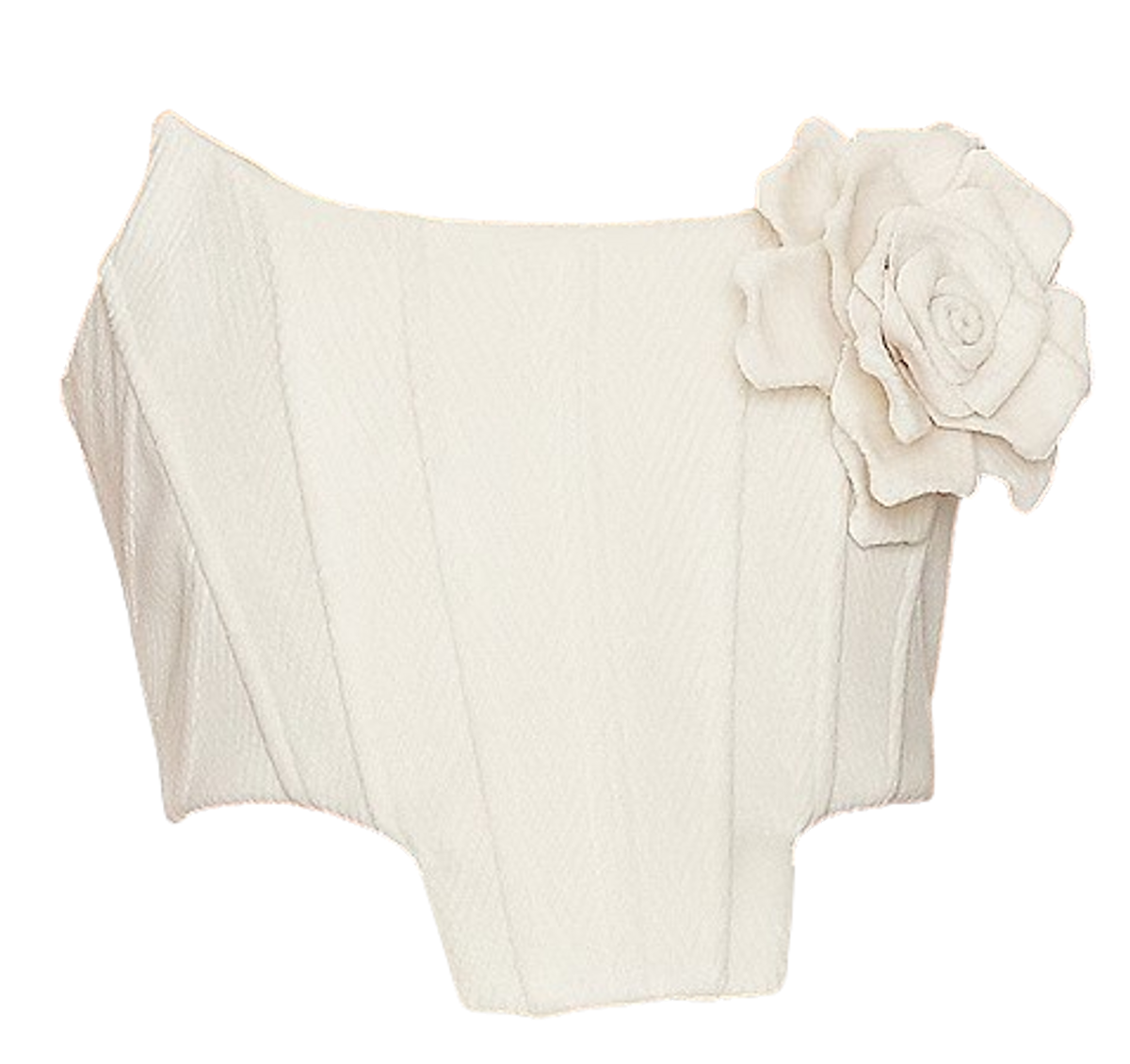 Giuseppe Di Morabito Milk White Rose Bustier