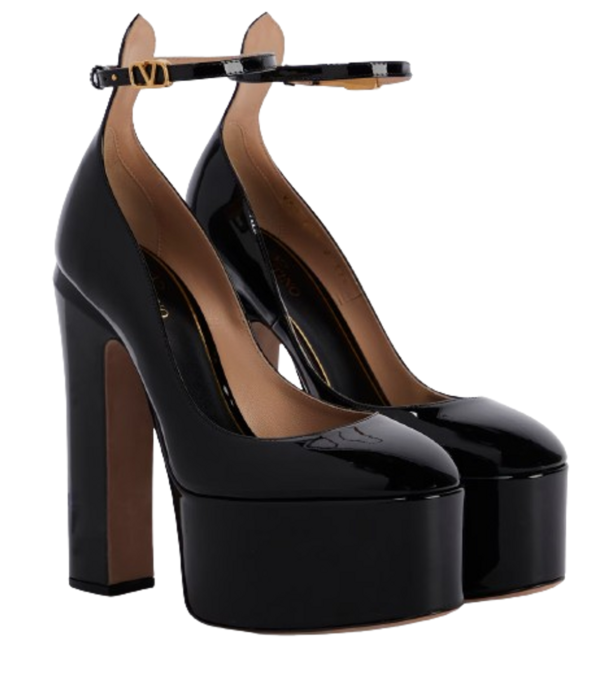 Valentino Tan-Go 155 Leather Platform Pumps