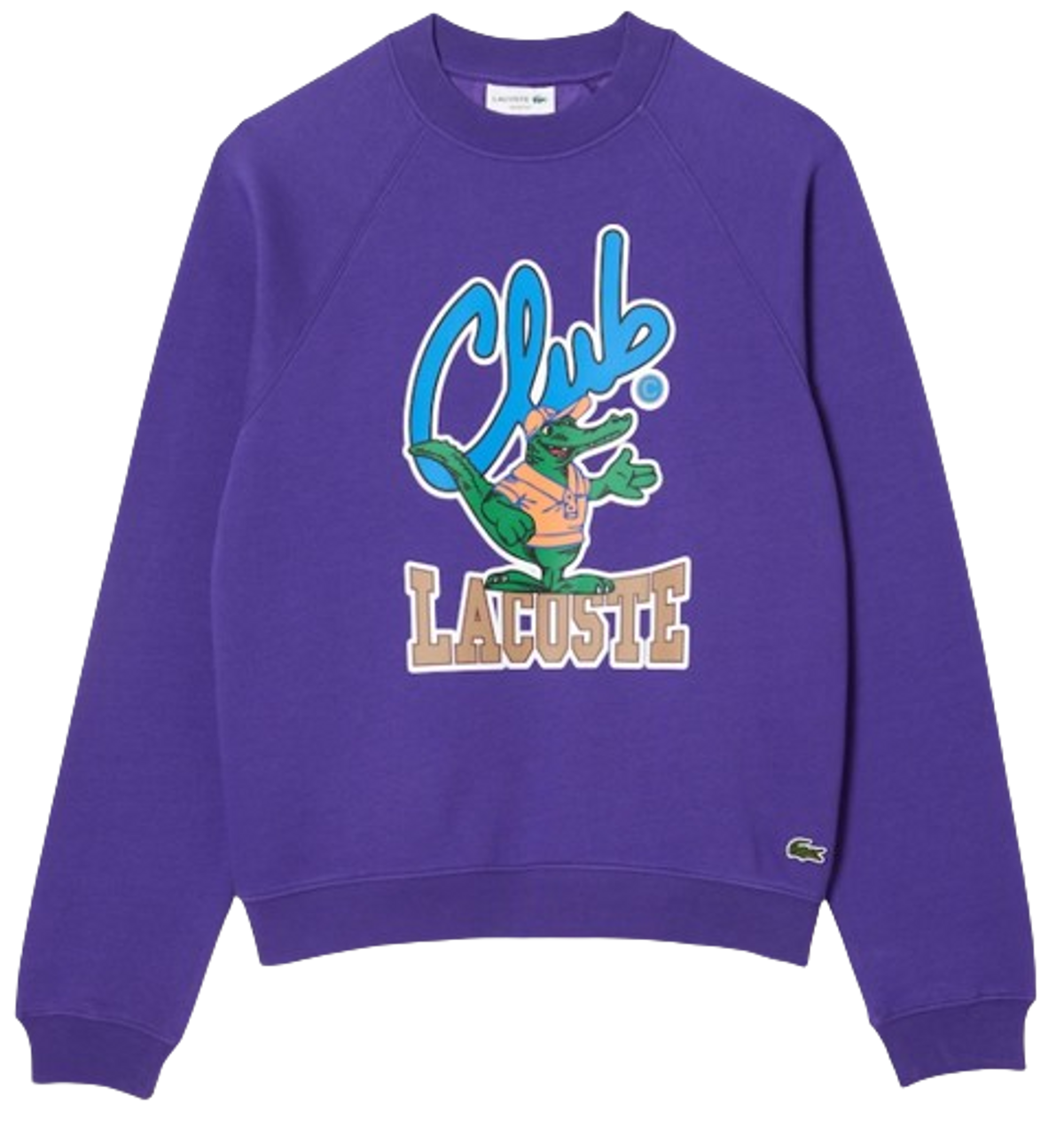 Lacoste Purple Loose Fit Raglan Sweatshirt