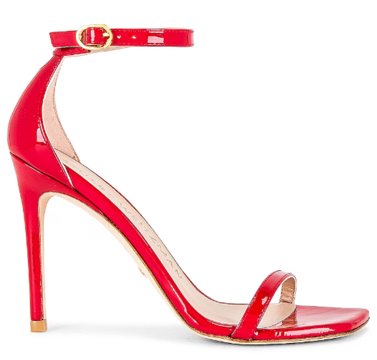 Stuart Weitzman Lipstick Red Nudistcurve 100 Sandals