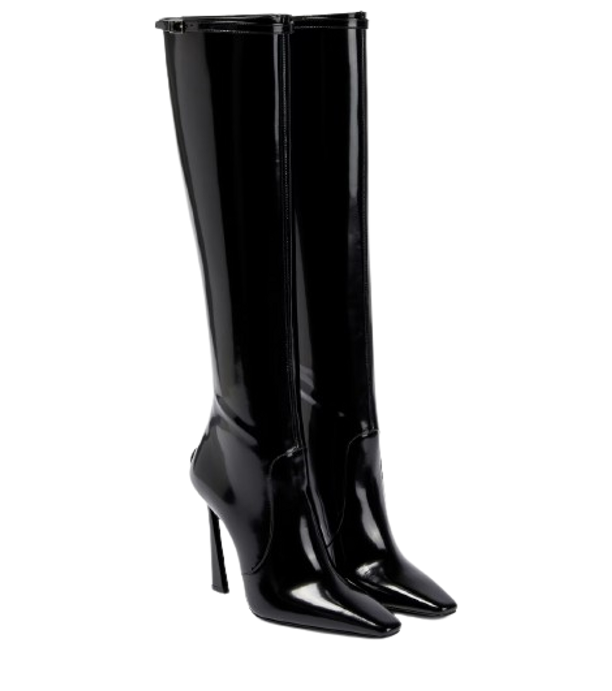 Saint Laurent Justify 110 Patent Leather Knee-High Boots | WHAT'S