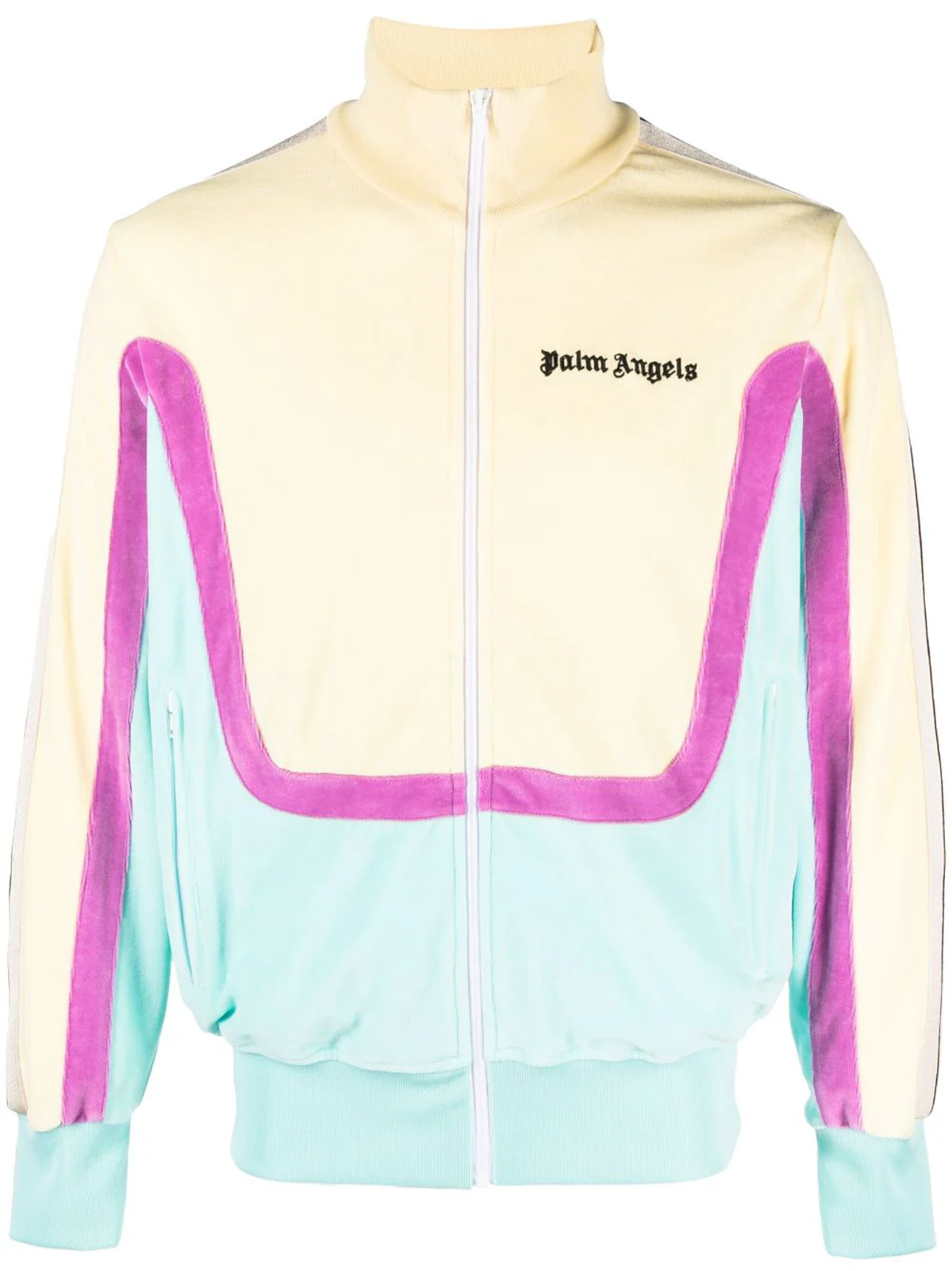 Palm Angels Colour-Block Logo-Print Track Jacket