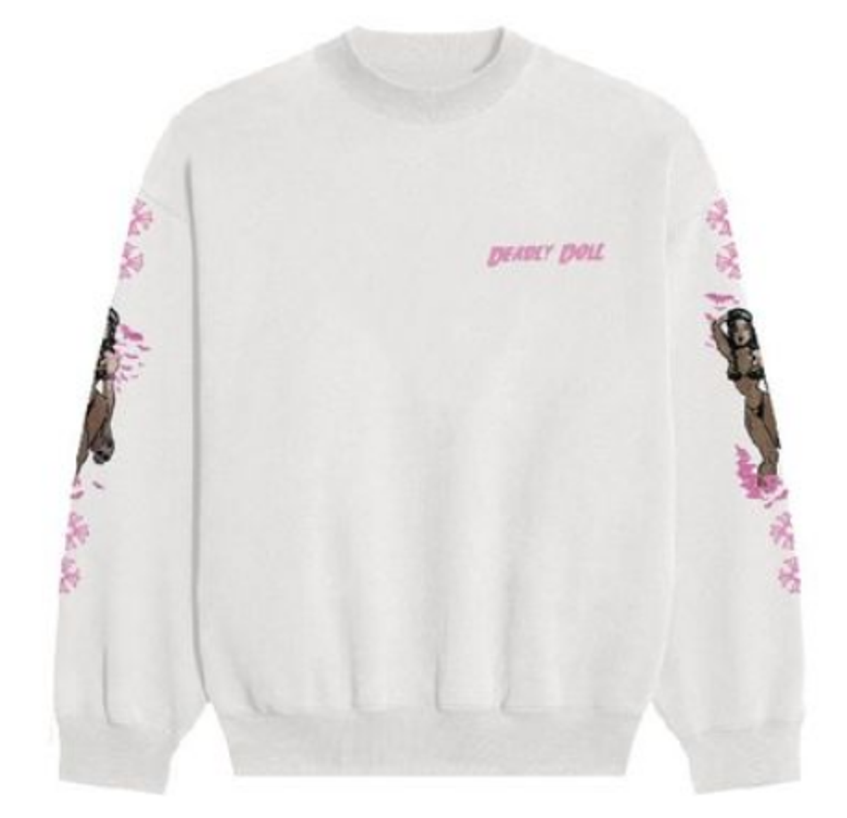 Chrome Hearts White U-Neck Sweatshirt