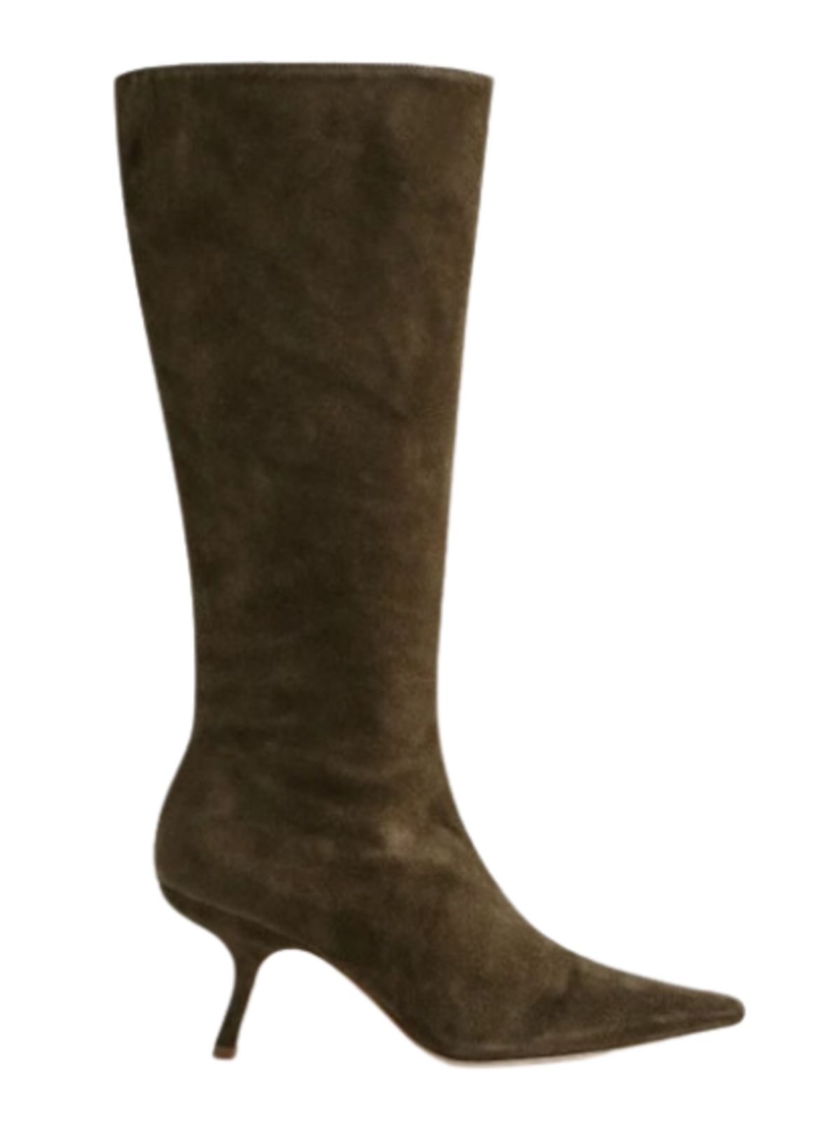 Reformation Truffle Suede Regina Knee Boots