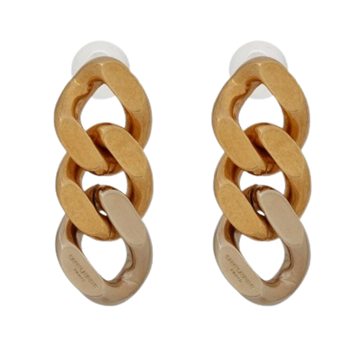 Saint Laurent Three Curb Chain Links Eearrings