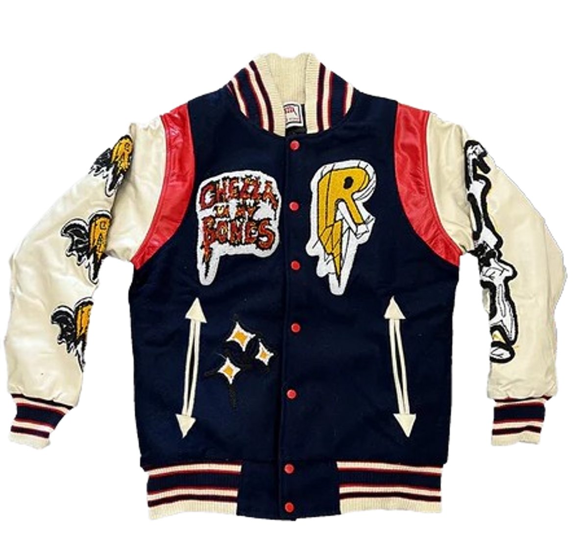 Ricchezza Forever Navy In My Bones Varsity Jacket
