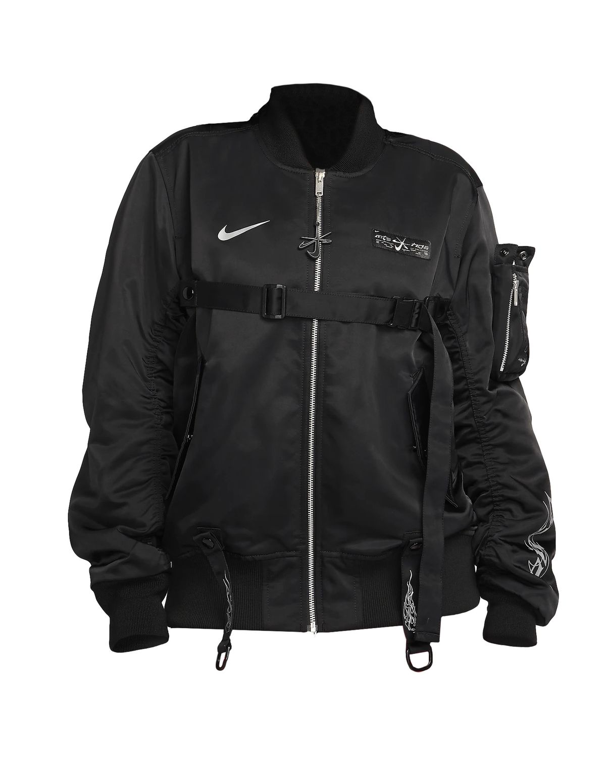 Nike × Megan Thee Stallion Merch Black Bomber Jacket