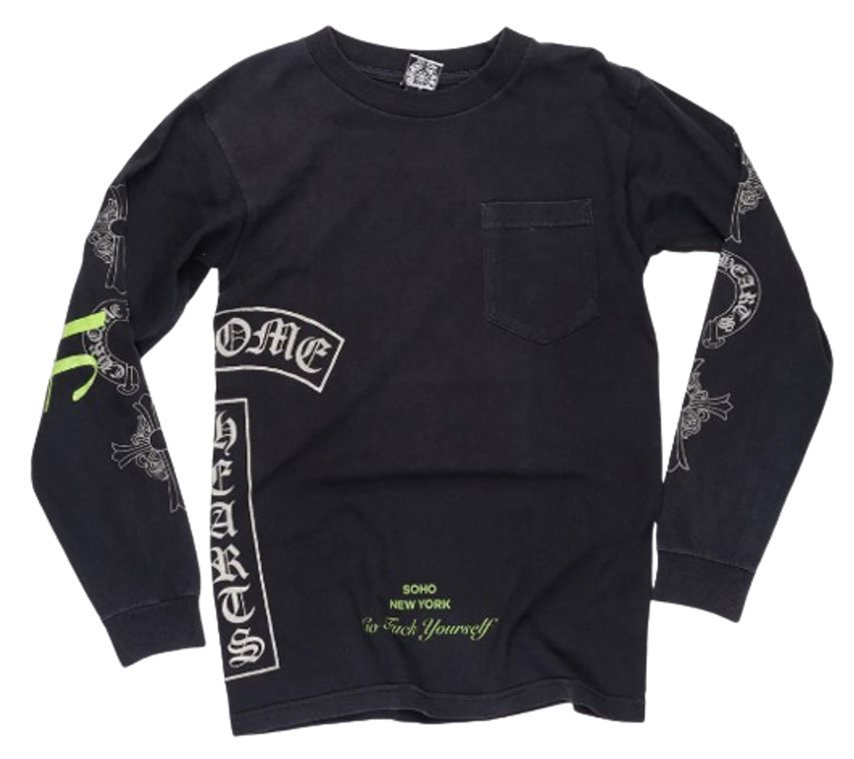 Chrome Hearts × 4G Black And Grey Long Sleeve T-Shirt