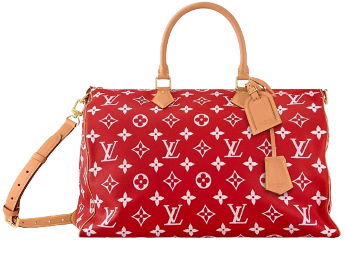 Louis Vuitton Red Speedy P9 Bandouliere 50 Bag