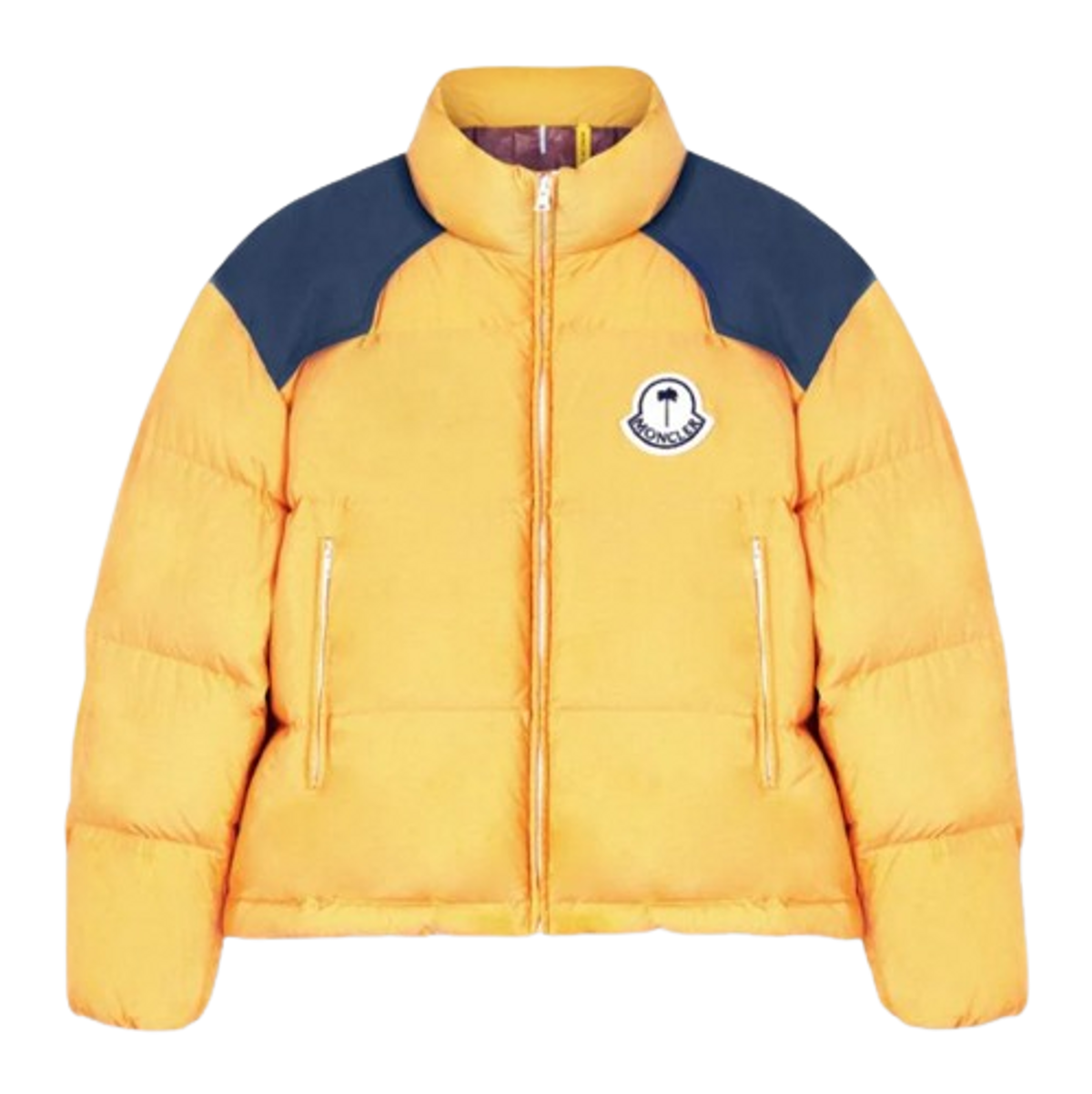 Moncler × Palm Angels Yellow And Blue Genius Jacket