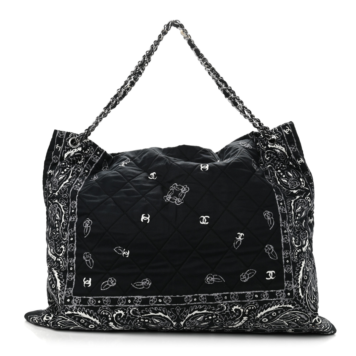 Chanel Cotton Quilted XXL Bandana Shopping Tote Bag