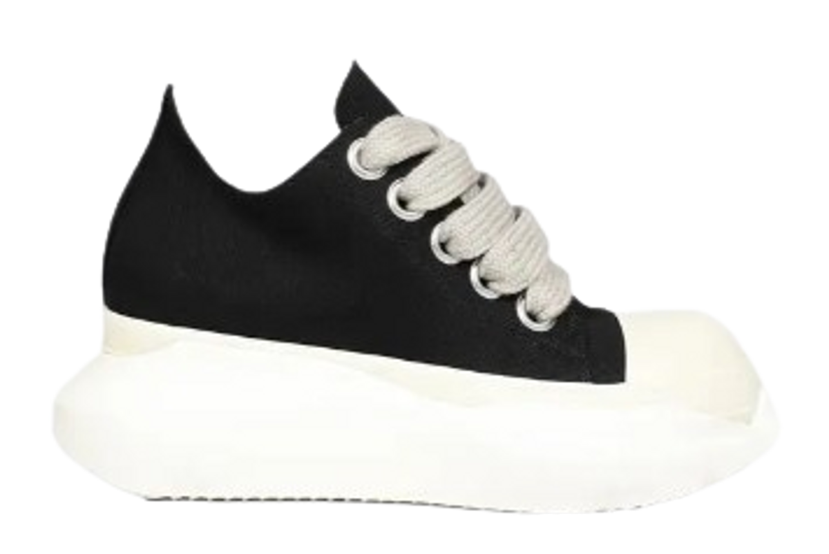 Rick Owens Abstract Low Black Denim Low Abstract Jumbo Sneakers