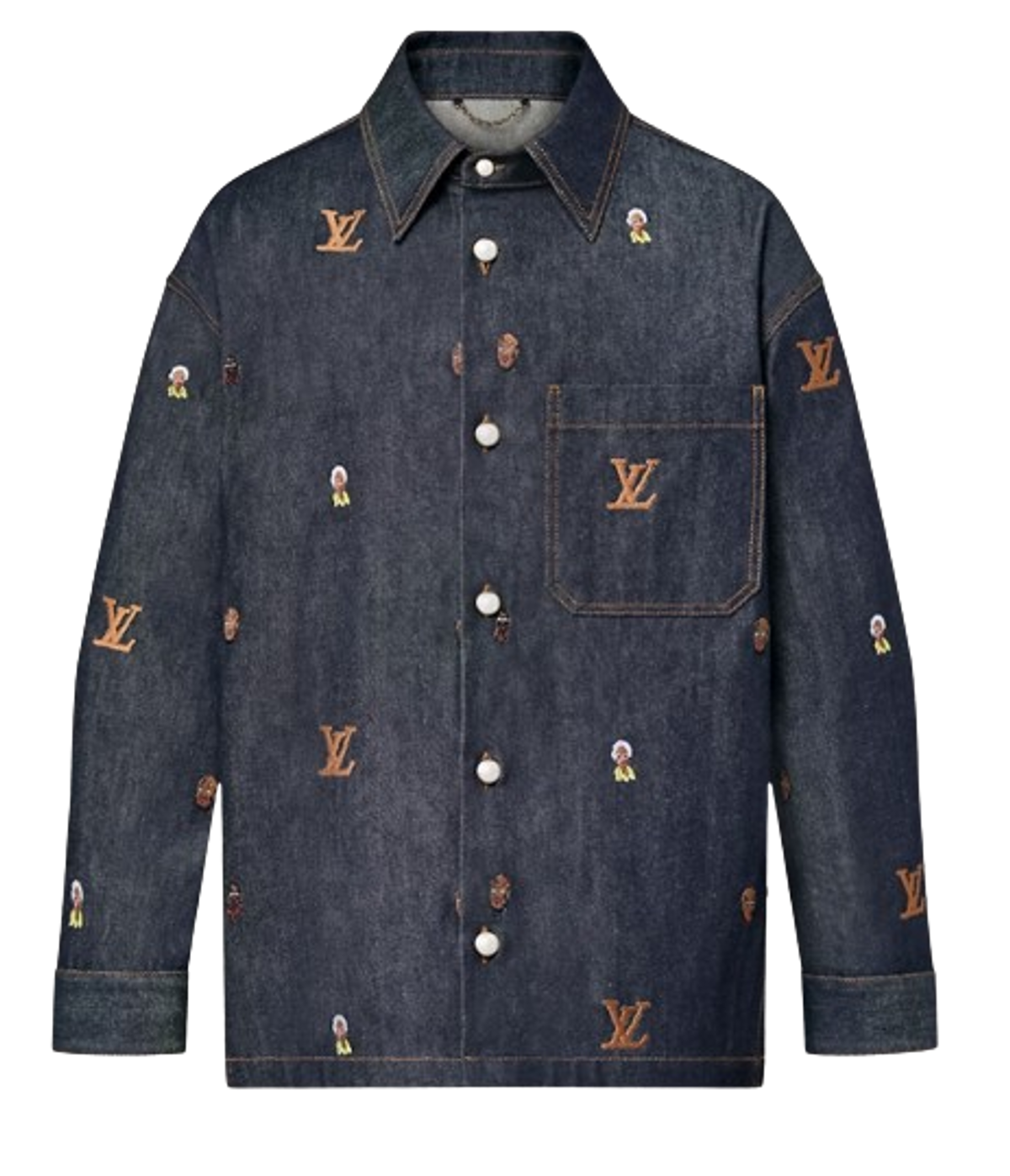 Louis Vuitton Embroidered Denim Overshirt