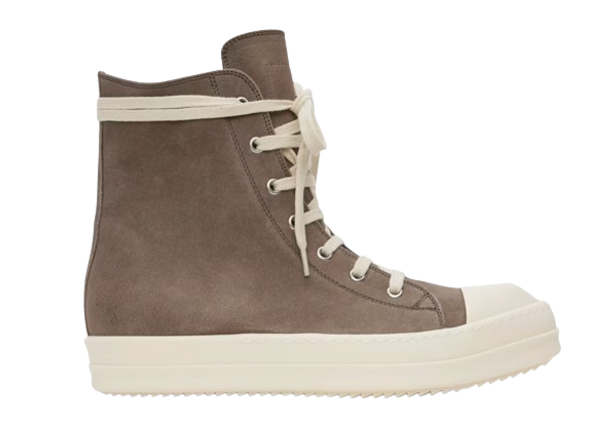 Rick Owens Gray Waxy Nubuck Sneakers
