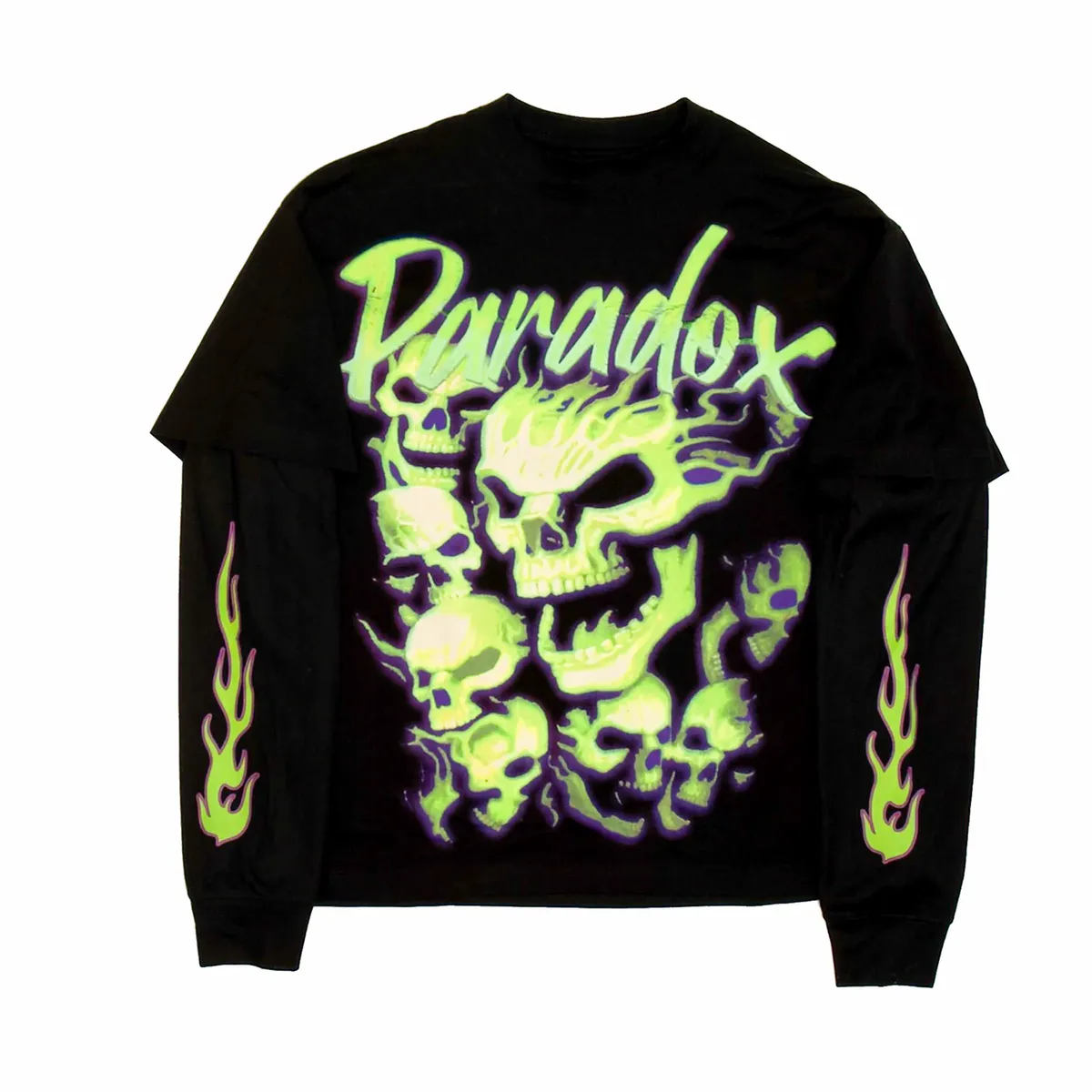 Paradox Flaming Skulls Termal T-Shirt