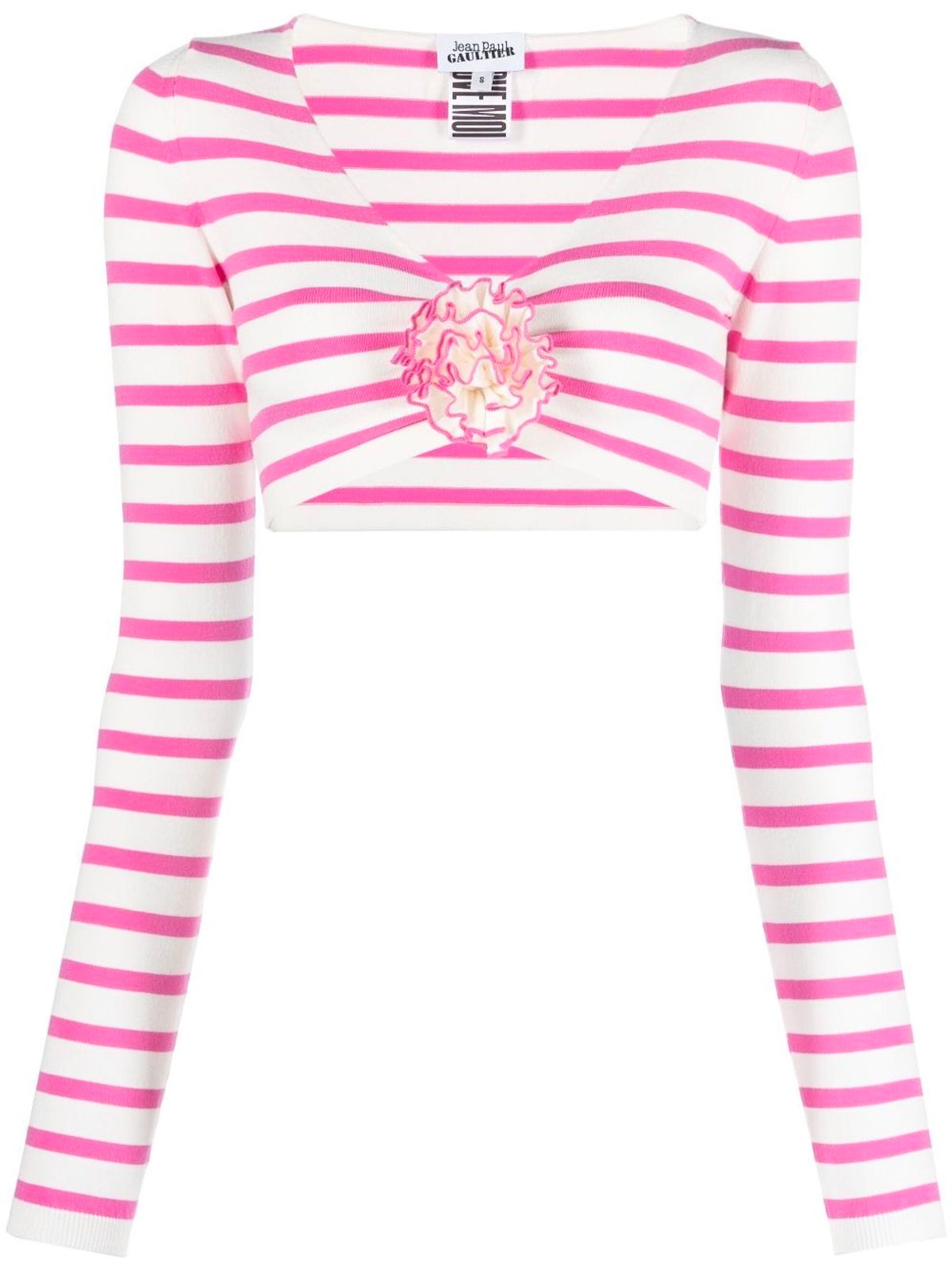 Jean Paul Gaultier The Pink Flower Sailor Crop Top