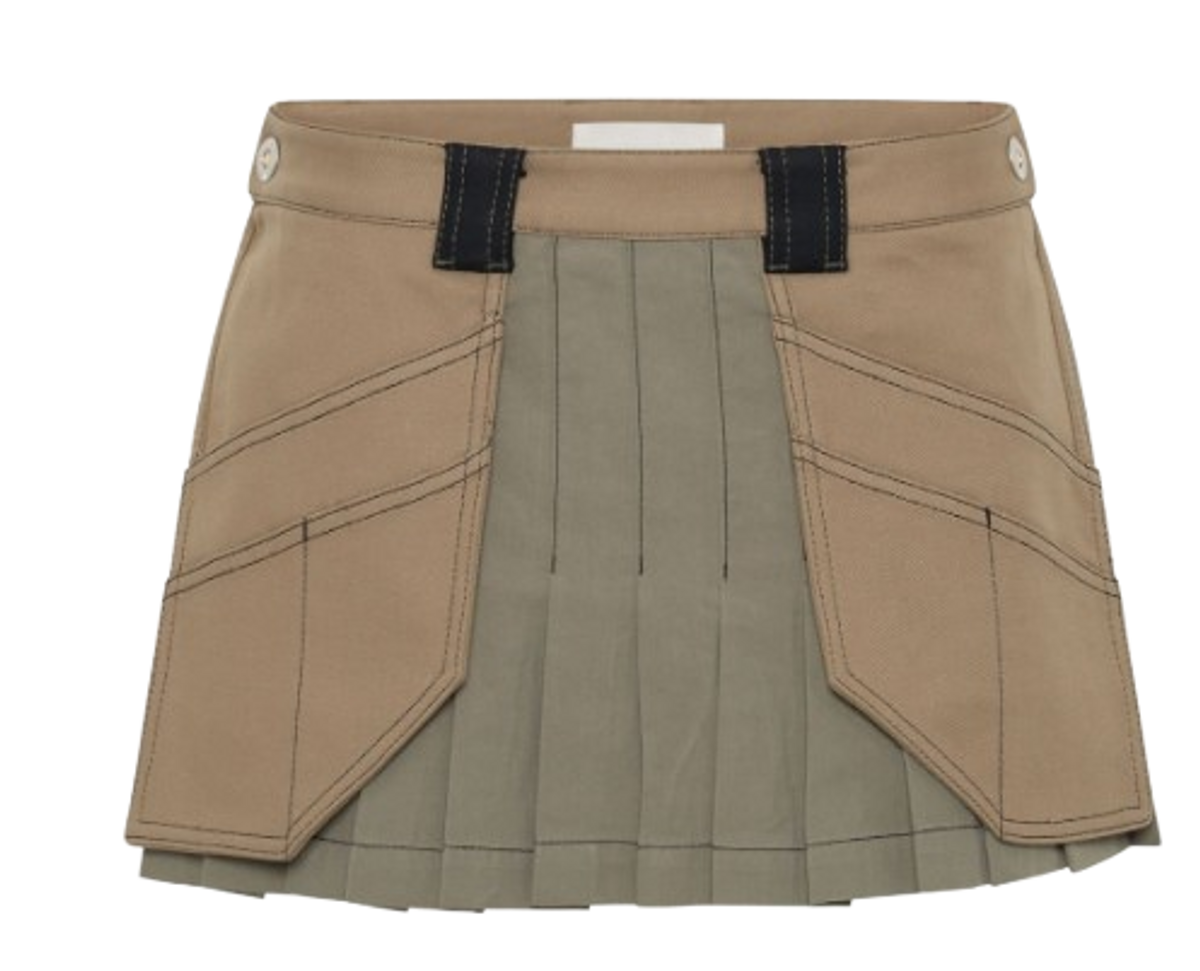 Dion Lee Workwear Pleated Miniskirt