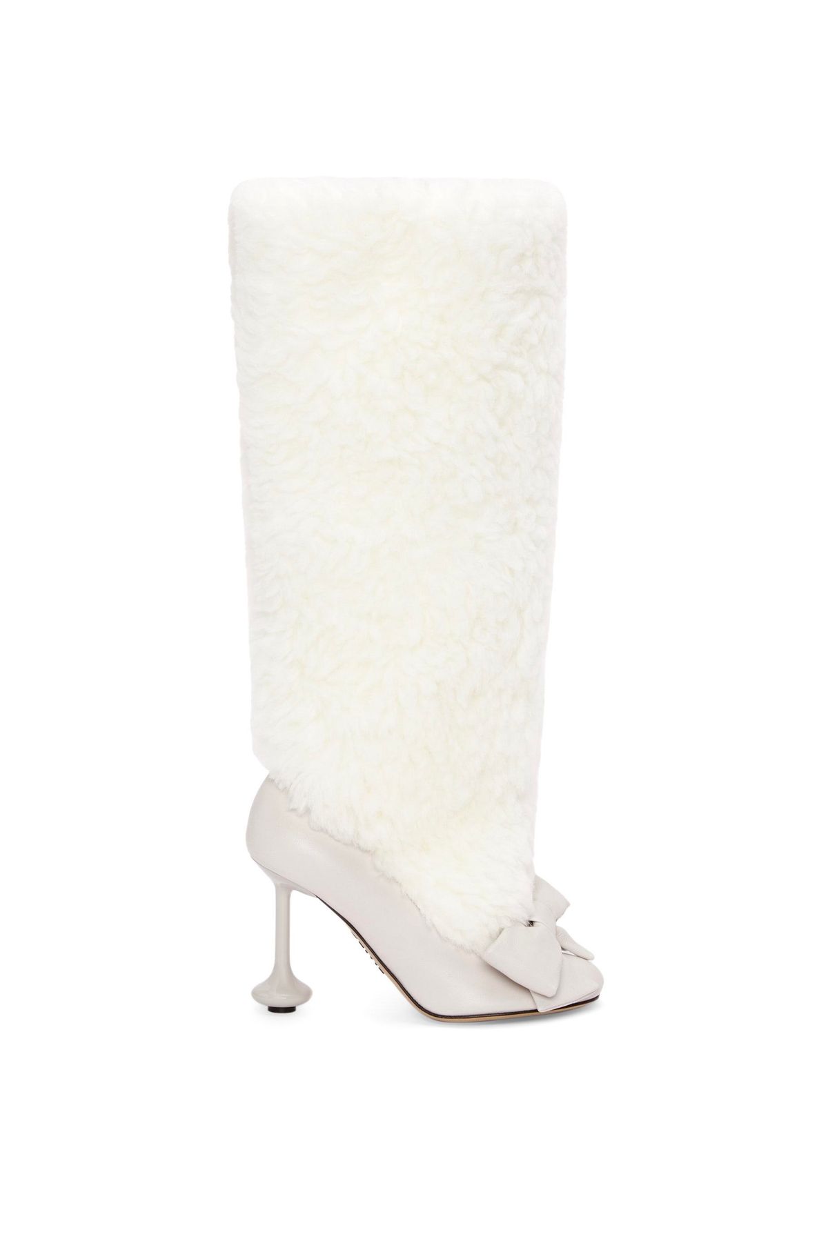 Loewe White Shearling Lambskin And Toy Boots
