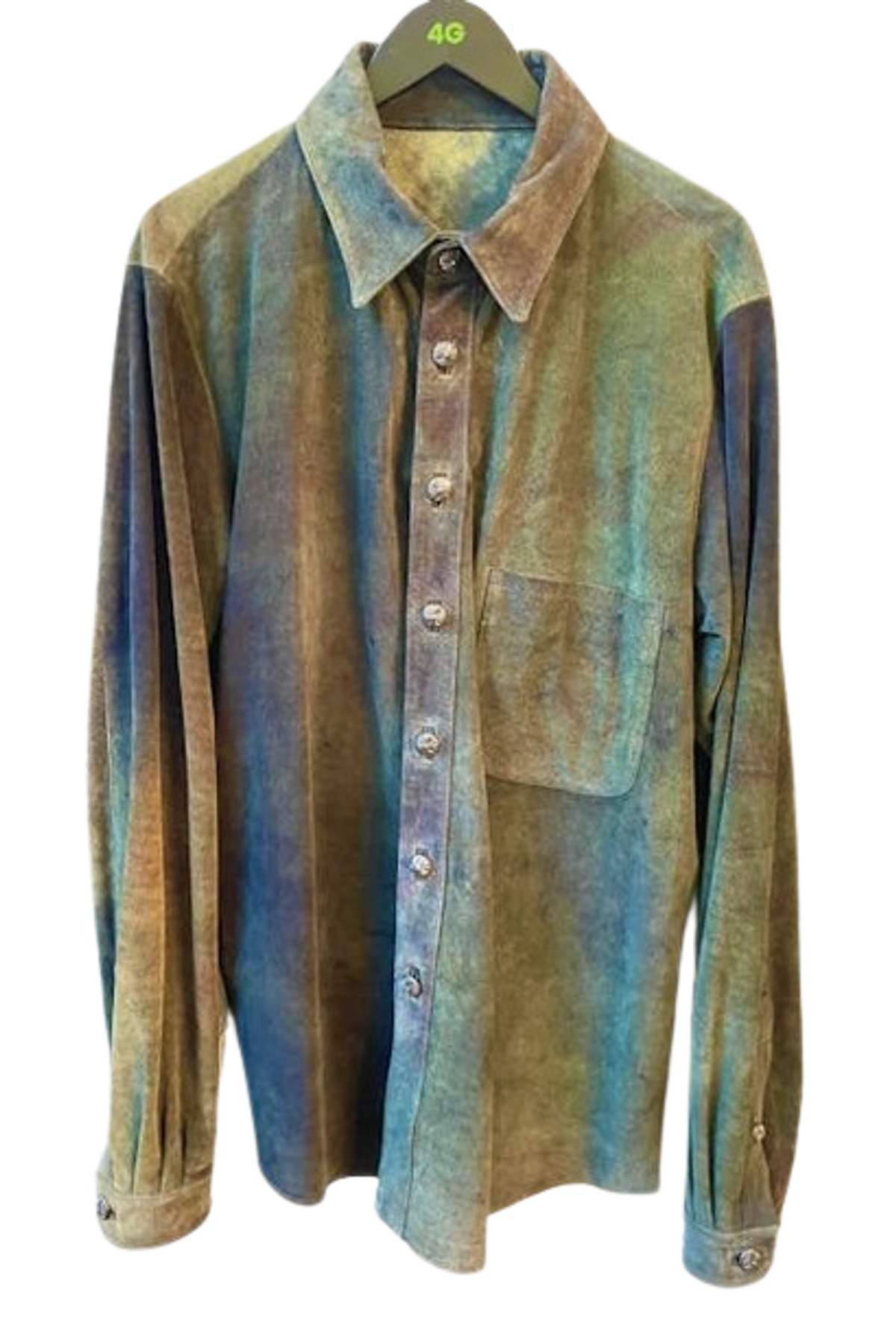 Chrome Hearts Tie Dye Suede Leather Shirt