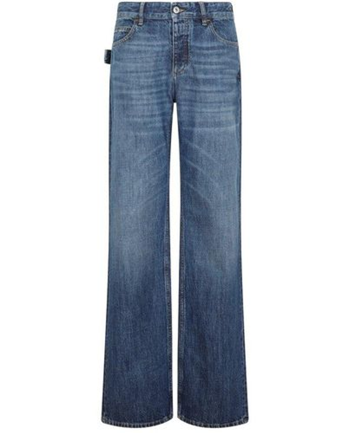 Bottega Veneta Wash Indigo High Rise Straight Denim