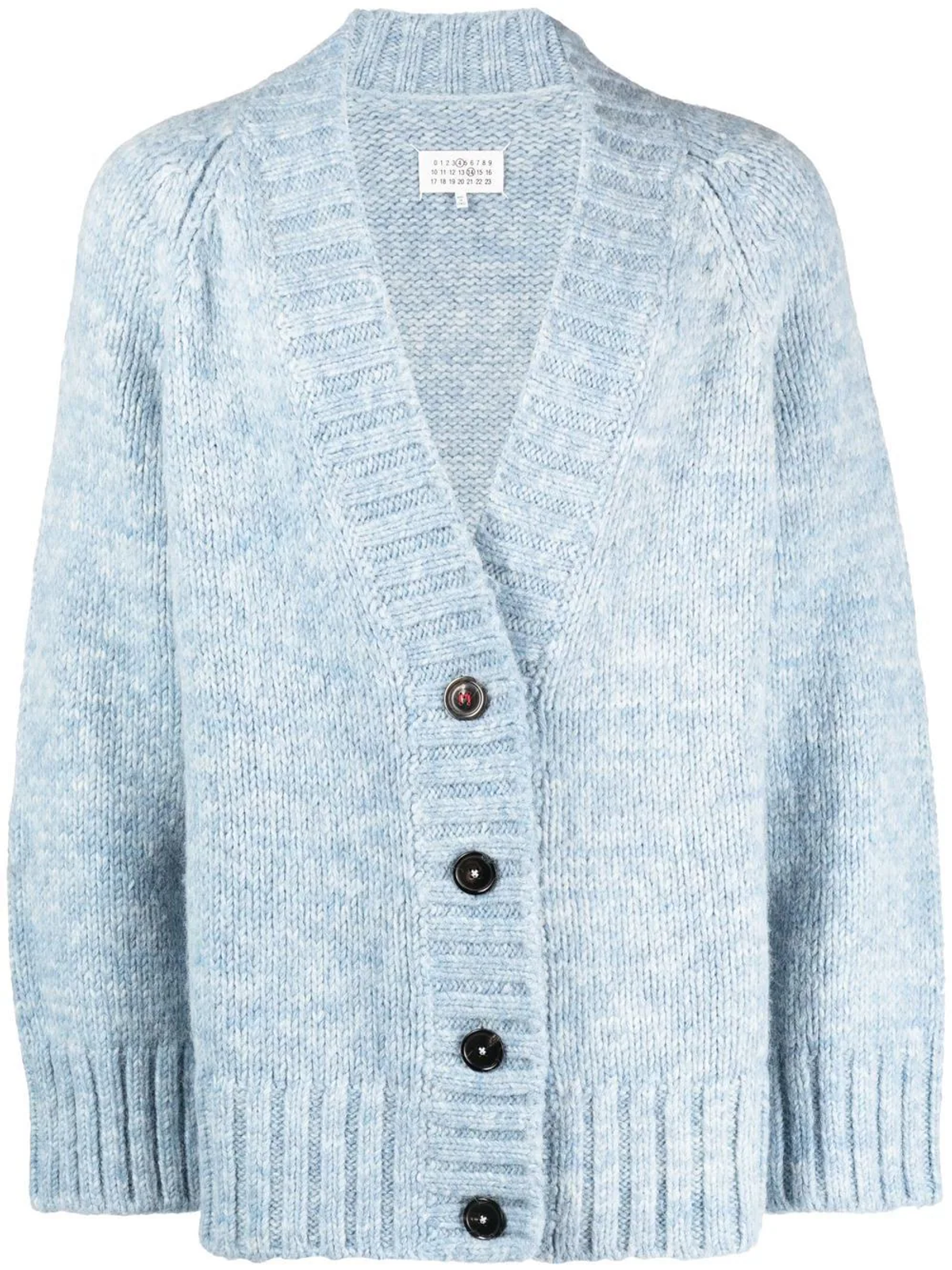 Maison Margiela Chunky-Knit V-Veck Cardigan
