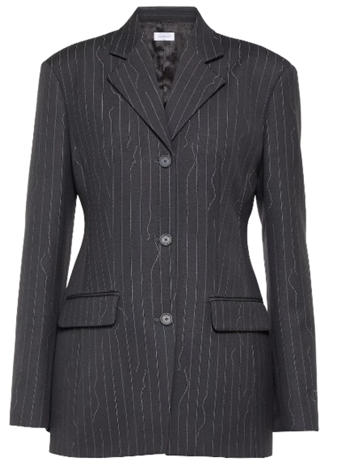 Off-White Pinstripe Single Breasted Blazer