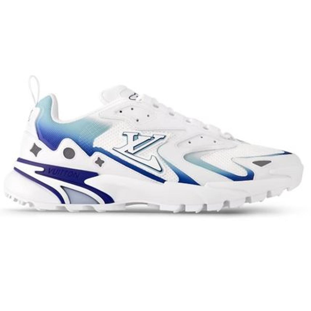 Louis Vuitton White And Blue LV Sneakers
