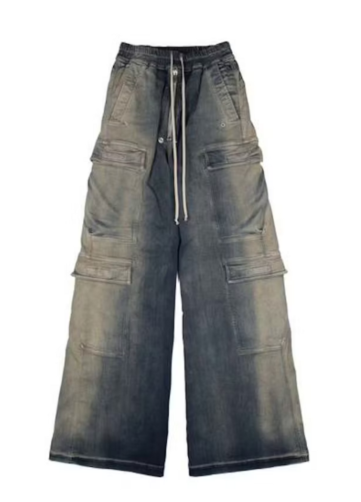 Rick Owens Double Cargo Jumbo Belas Degrade Stretch Denim