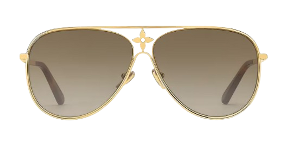 Louis Vuitton Brown LV Star Pilot Sunglasses