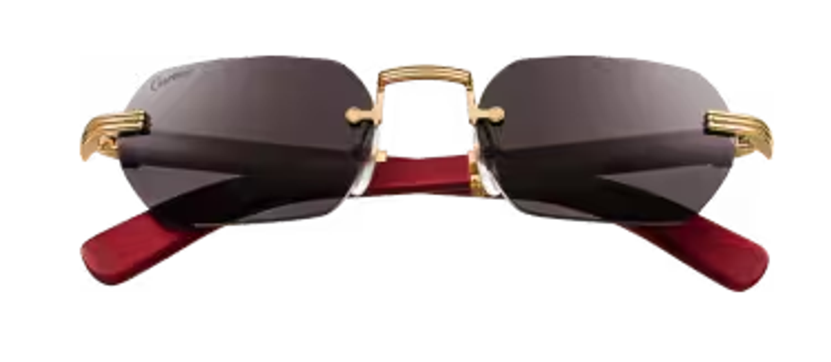 Cartier Smooth Golden-Finish Metal Sunglasses