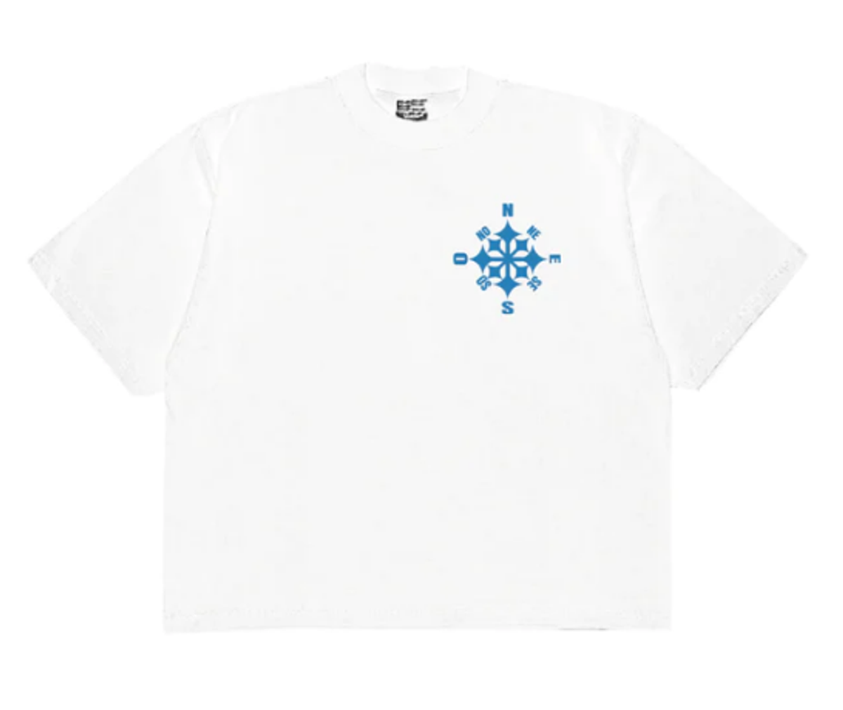 Fivio Foreign Merch × Wehere White And Blue Compass T-Shirt