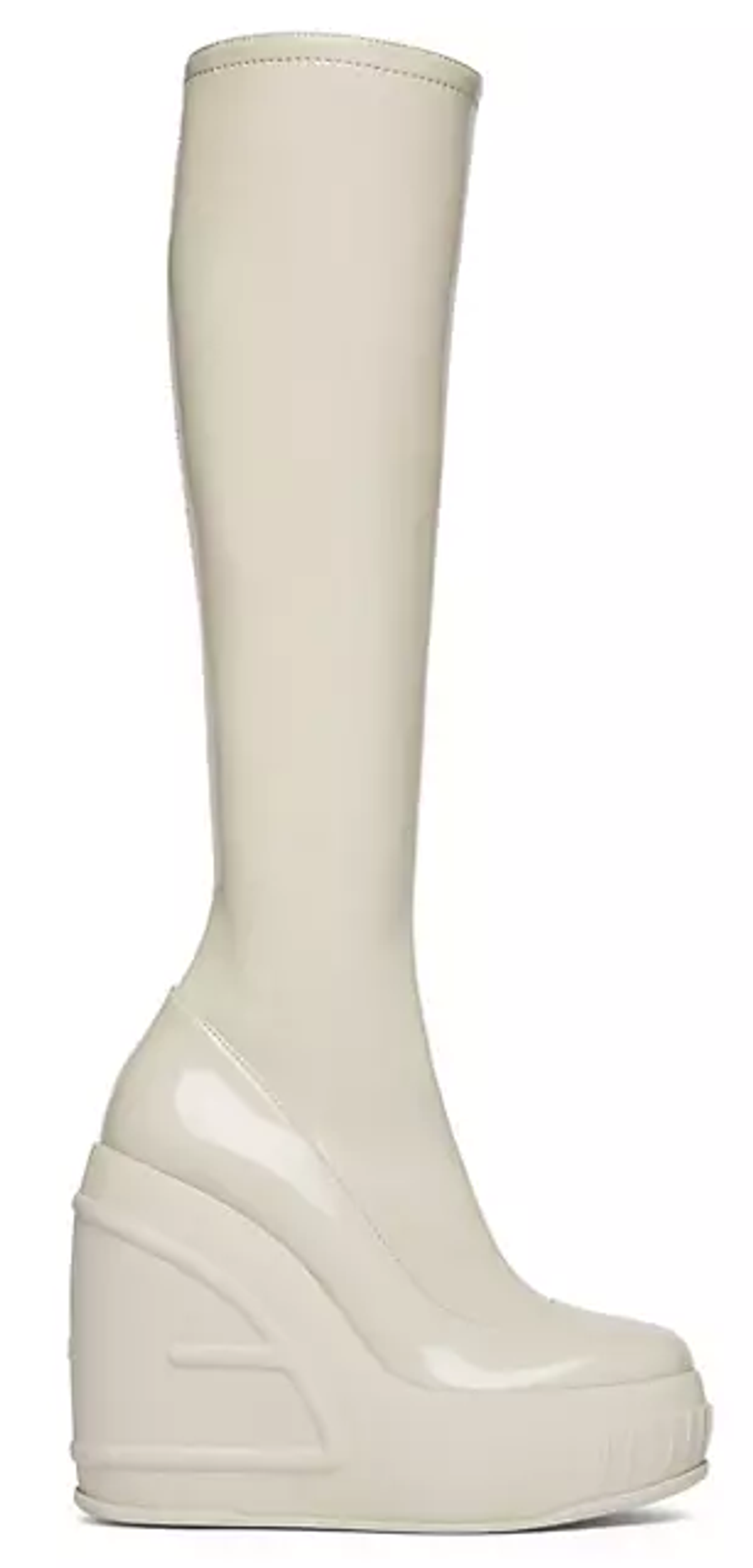 Fendi Grey 140mm Knee-high Wedge Boots