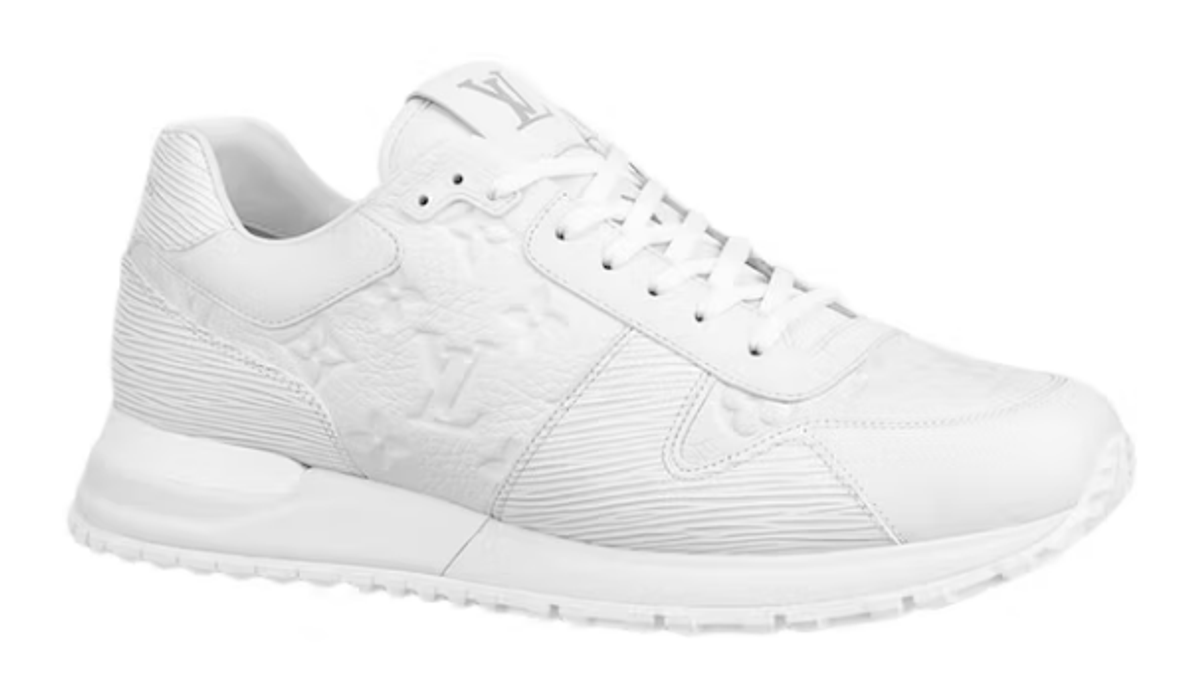Louis Vuitton Monogram Embossed Leather White Run Away Sneakers