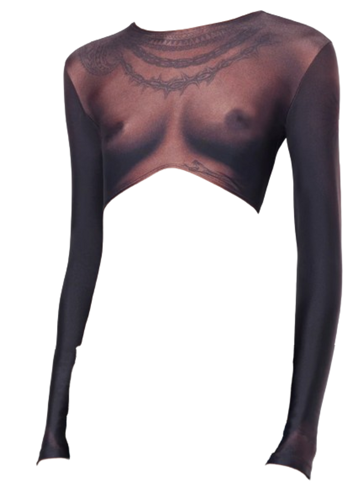 Jean Paul Gaultier Ebony Body Crop Top