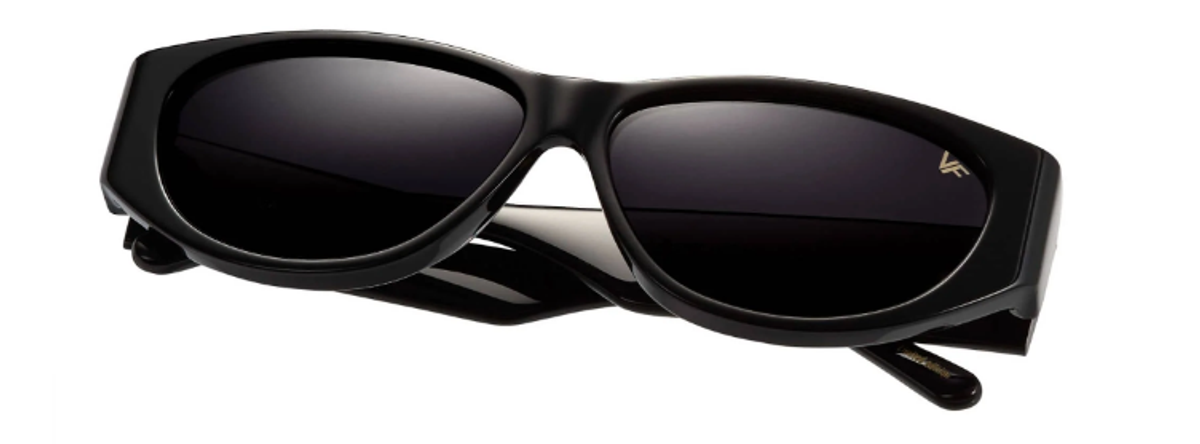 Vintage Frames Slash Black Acetate Sunglasses