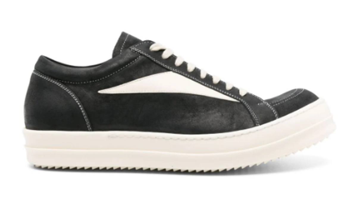 Rick Owens Black And White Vintage Sneakers