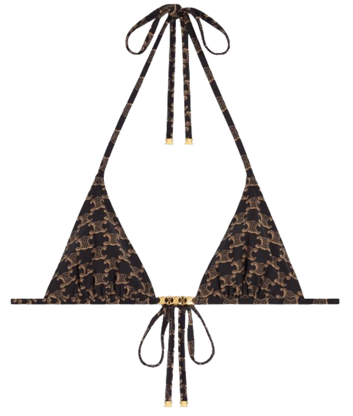Celine Toffee And Brown Triangle Top