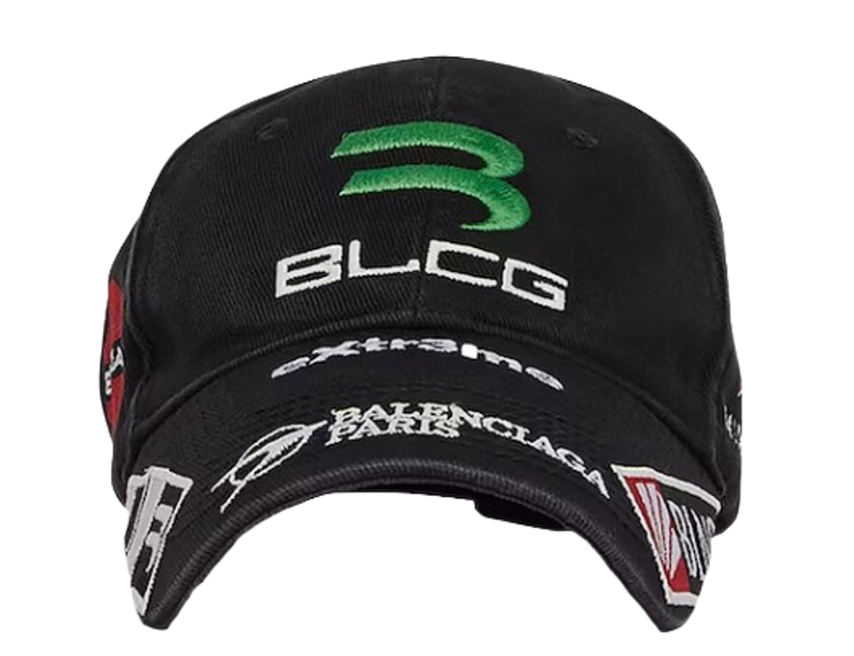 Balenciaga Black Gamer Embroidered Hat