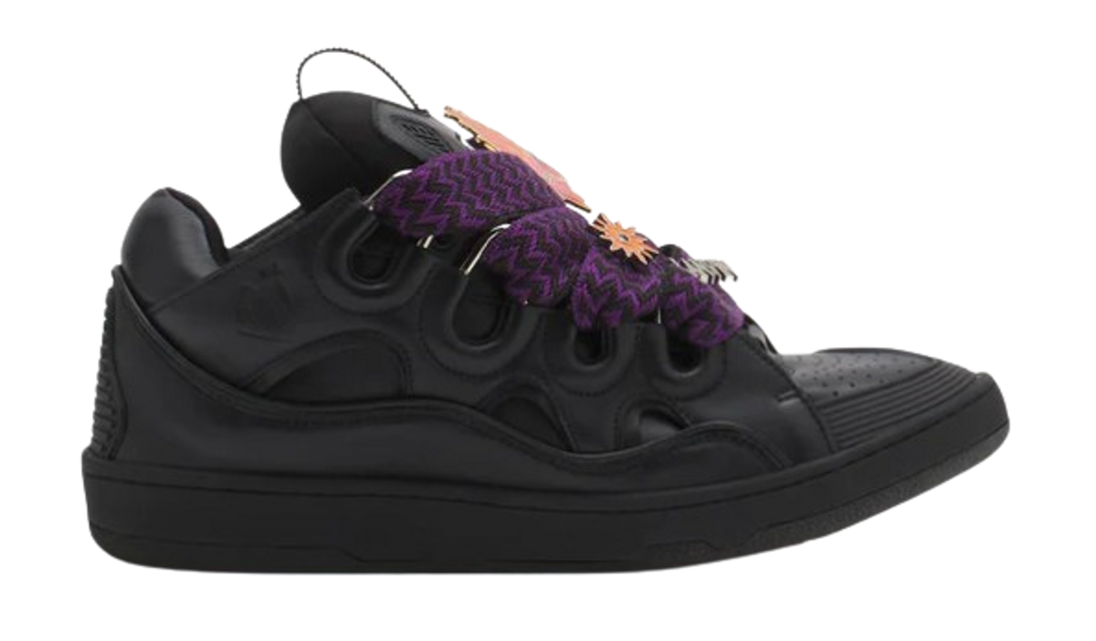 Lanvin × Future Merch Curb 3.0 Black Leather Sneakers
