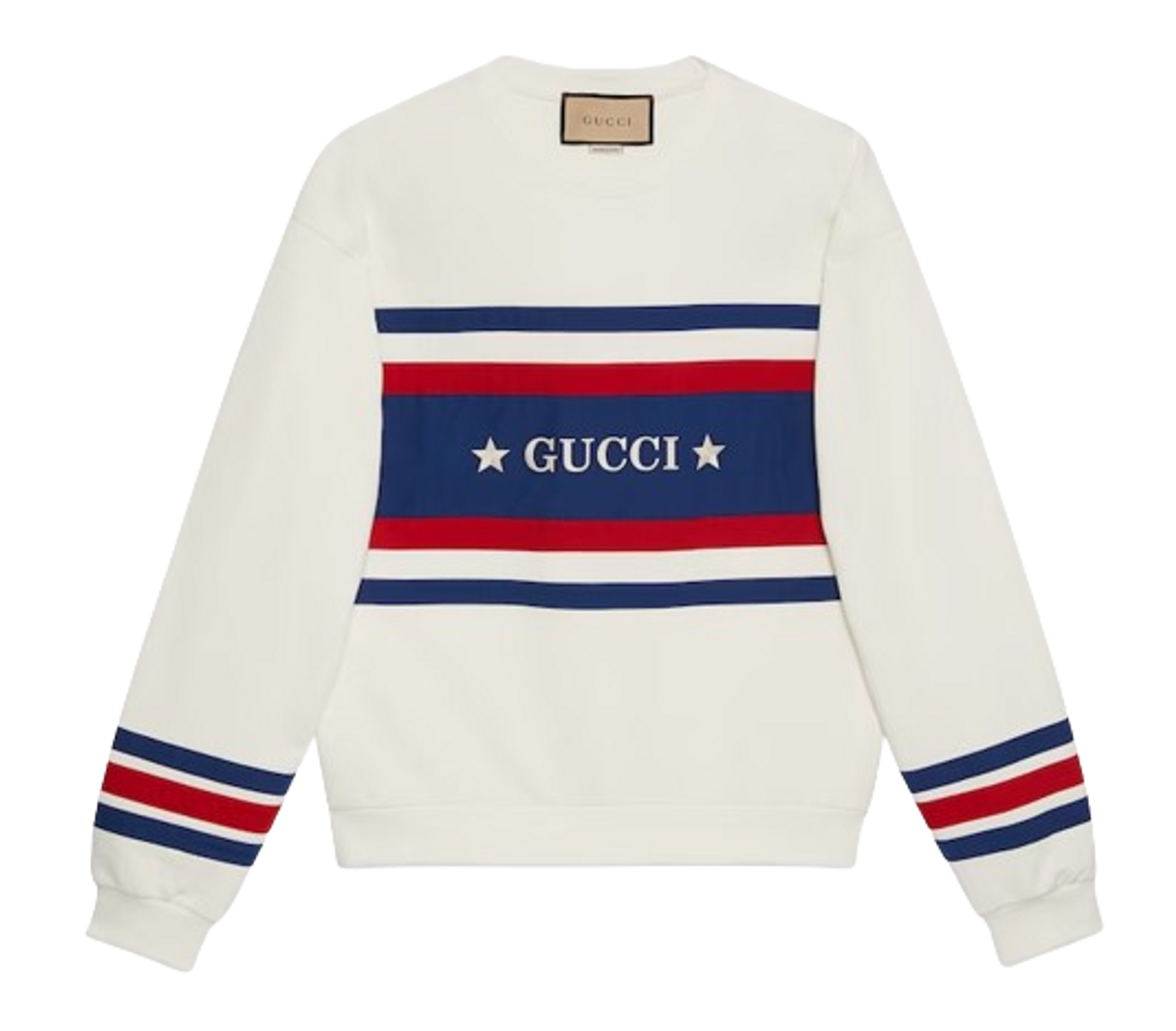 Gucci White Cotton Jersey Sweatshirt