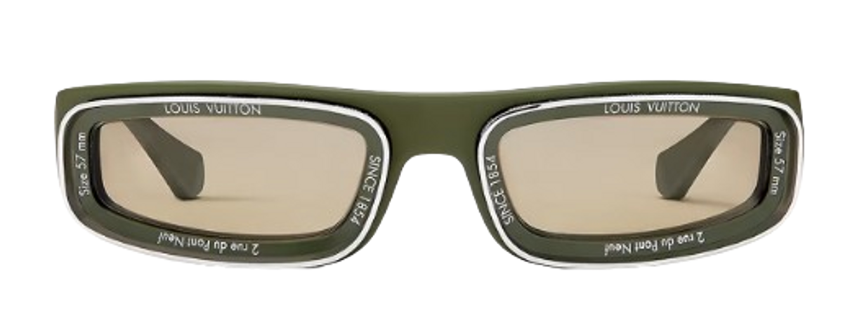 Louis Vuitton Green LV Super Vision Low Square Sunglasses