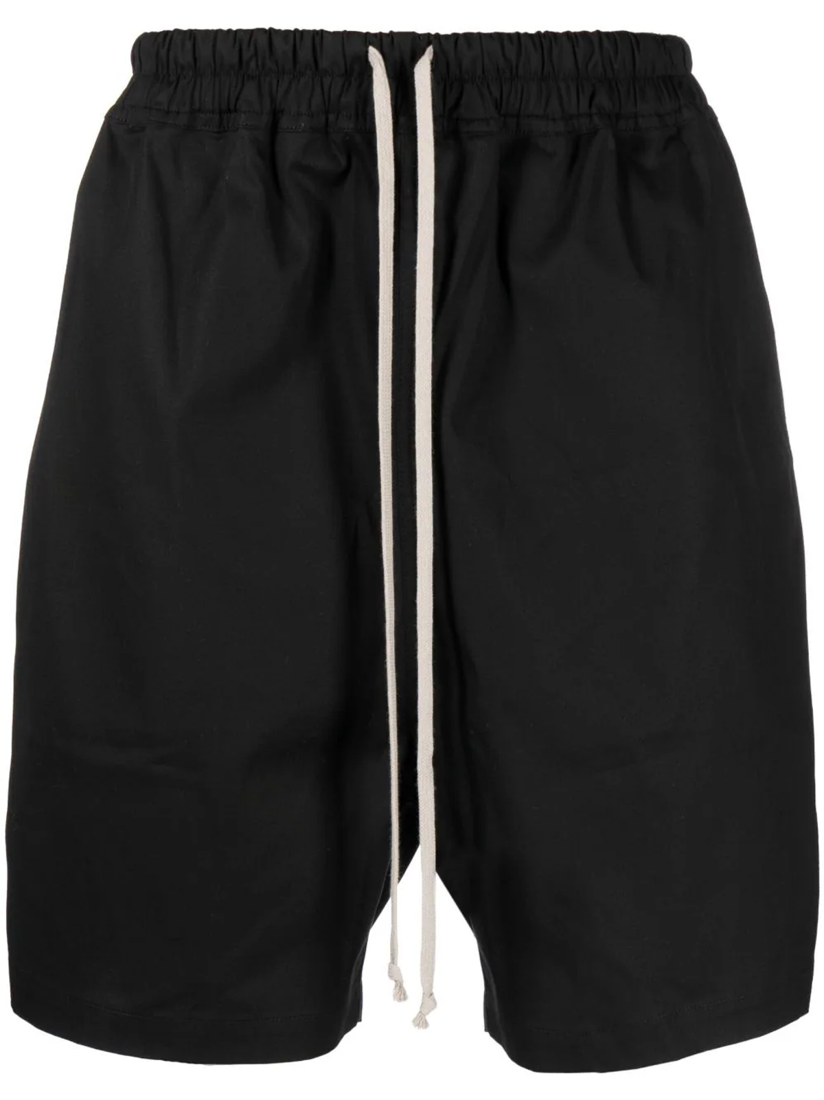 Rick Owens Black Drawstring Cotton-blend Shorts