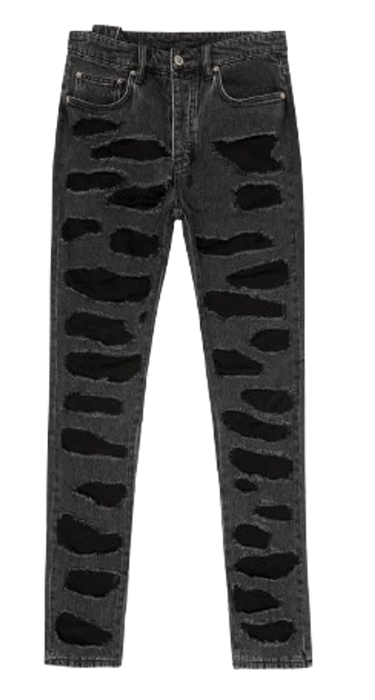 Trippie Redd Merch × Ksubi Black Chitch Shredded Pants